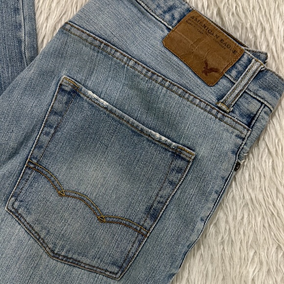 American eagle men’s low loose distressed blue denim jeans size 32x34 - Picture 10 of 10